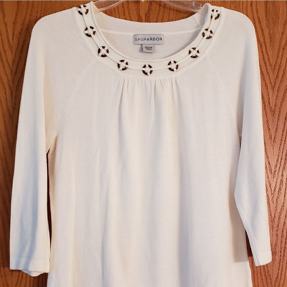SO CUTE! Sag Harbor Ladies Casual Top Sz. M